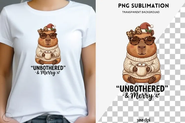 Funny Christmas animal quote png design for T-shirts