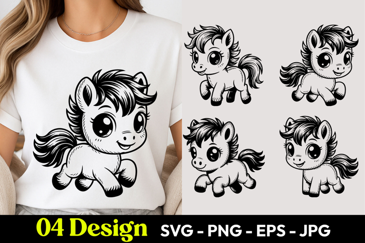 Cute Baby Pony SVG PNG