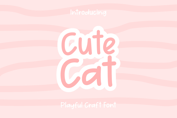 Cute Cat Playful Craft Font