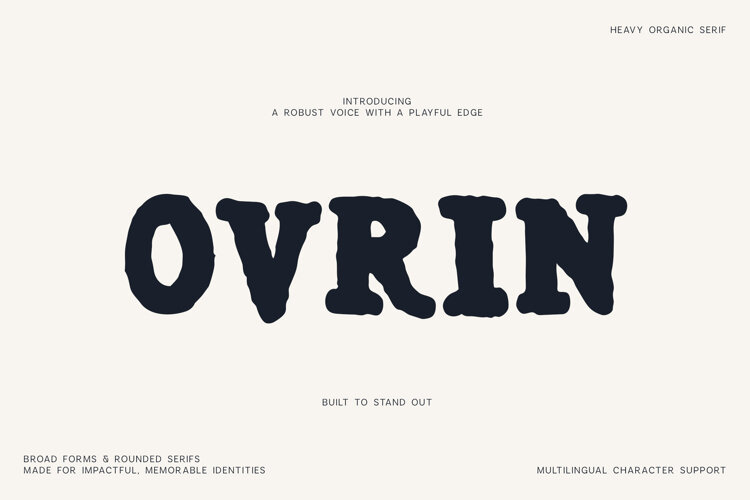 Ovrin Bold Handmade Serif Font example image 1