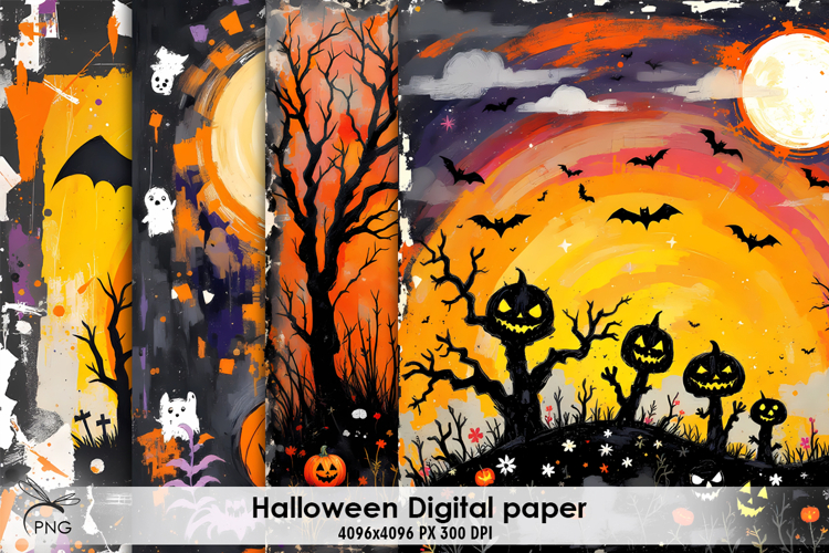 Halloween digital paper