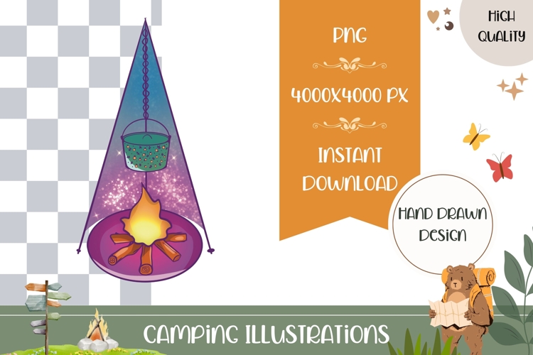 Hand Drawn Fireplace Illustration, Cartoon Fireplace PNG