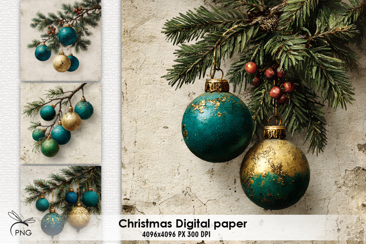 Christmas digital paper, background clipart