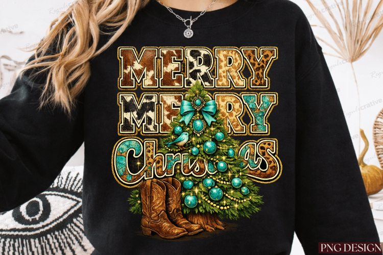 Merry Merry Christmas Sublimation Design