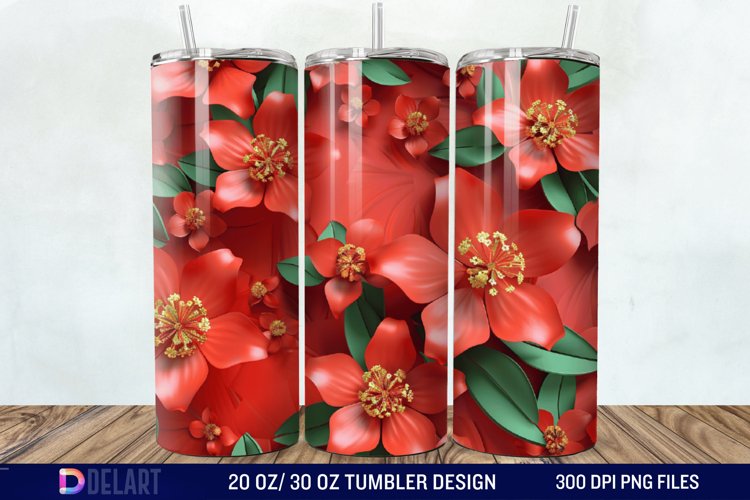 3D Floral Tumbler Wrap example image 1