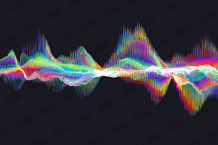 Vibrant Colorful Soundwave Audio Spectrum Background