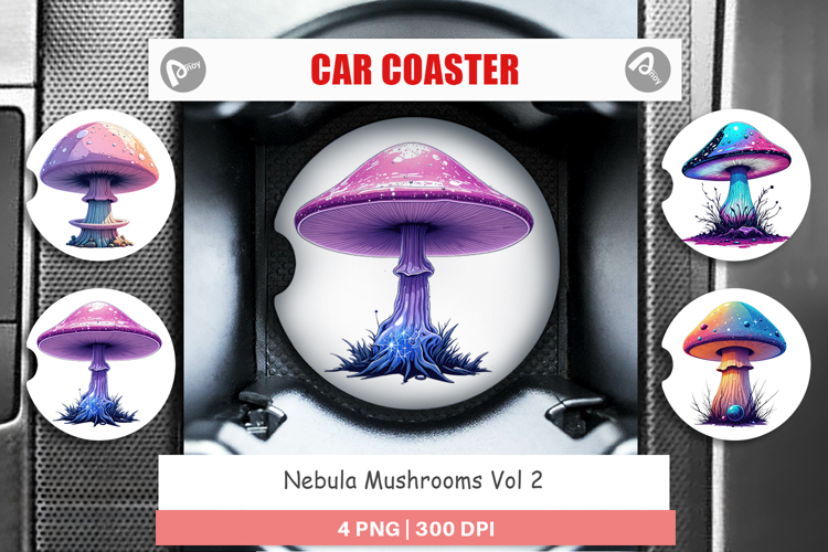 Car Coaster Nebula Mushrooms example image 1