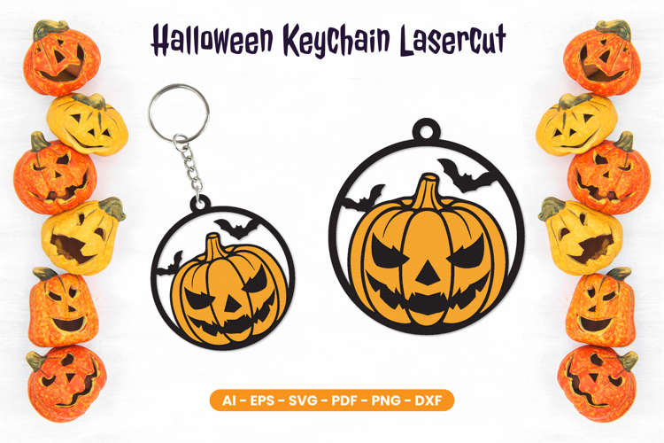 Halloween Keychain Lasercut