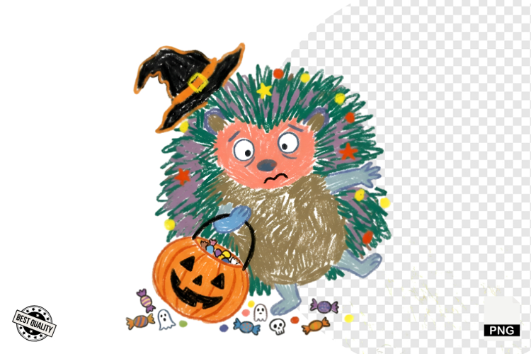 Halloween Hedgehog Clipart
