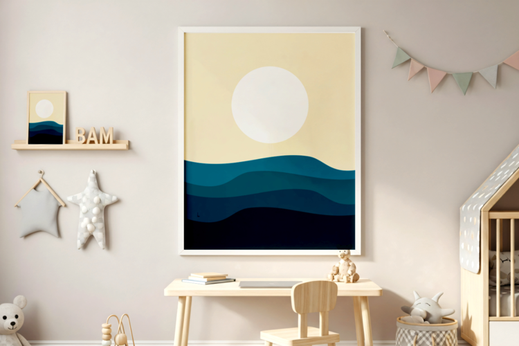 Minimal Ocean Wave Landscape