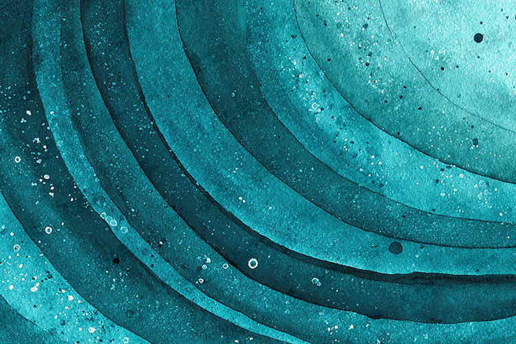 Deep Teal Watercolor Wave Texture Background for Crafts