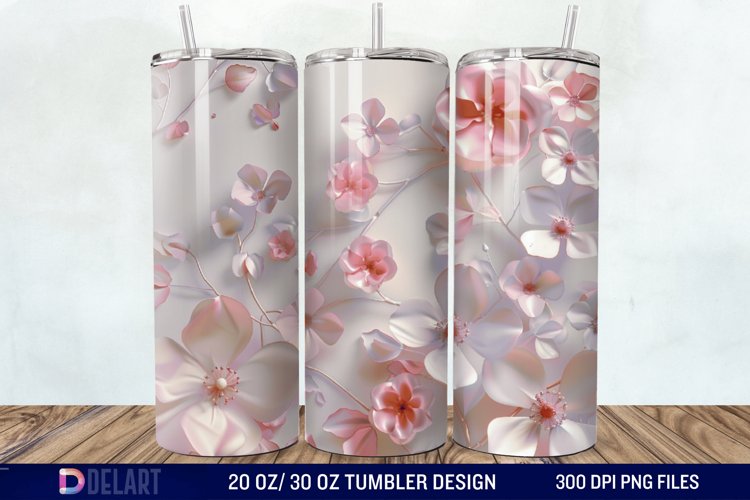 3D Floral Tumbler Wrap example image 1