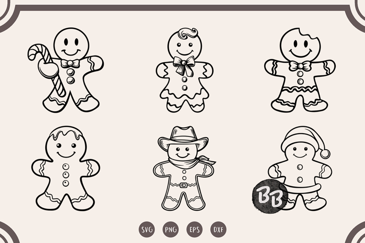 Gingerbread Man svg, Christmas Cookie svg