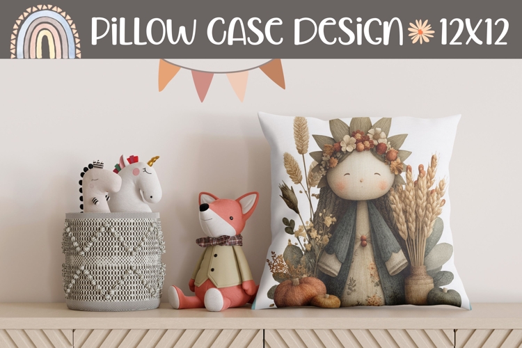 Fall Pillow Template, Farm Pillow, Thanksgiving Pillow PNG