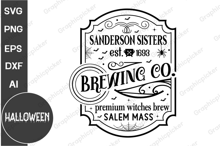 Farmhouse Halloween PNG SVG | Halloween Round Sign SVG