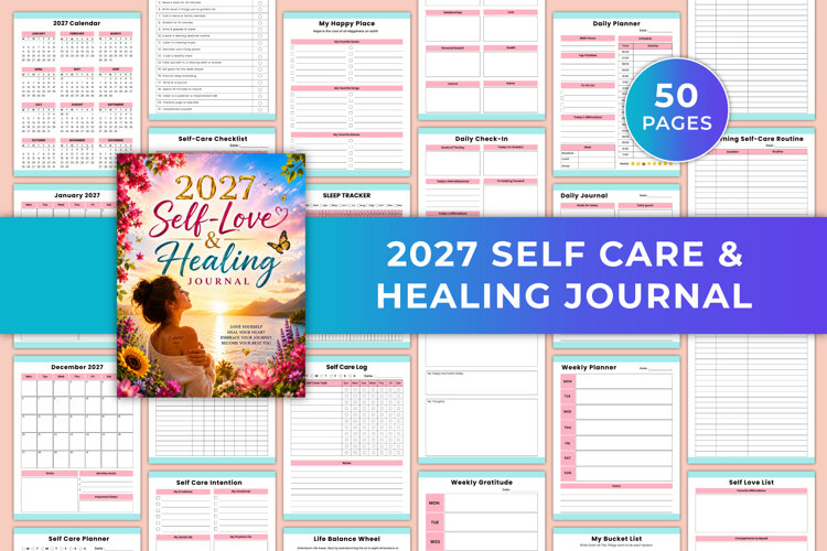 2027 Self-Love & Healing Journal | Self-Care, Gratitude example image 1
