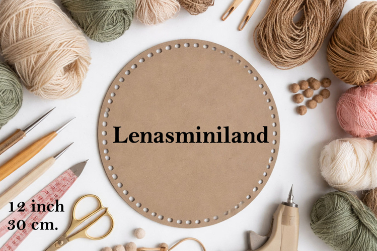 Basket base round 12 inch 30 cm digital file laser cut file