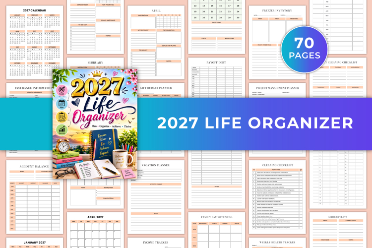 2027 Life Organizer | Planner, Goal Tracker & Productivity