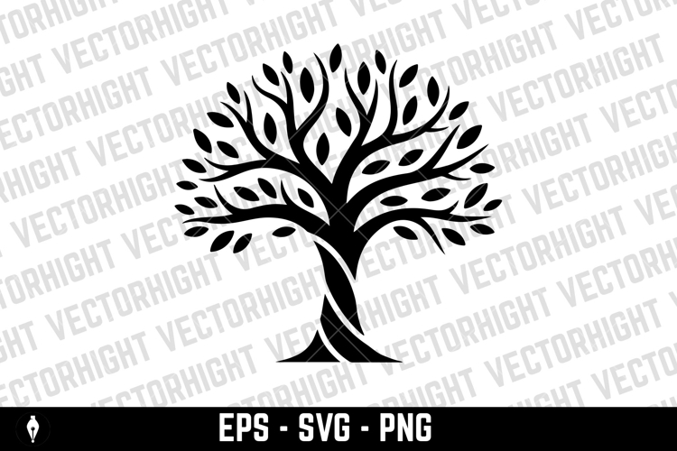 Olive tree silhouette icon. Design element for logo, label,