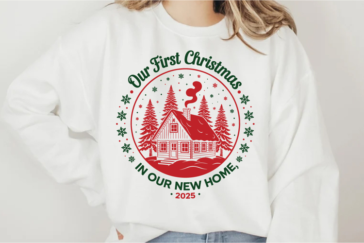 Our First Christmas In Our New Home 2025 Svg Design
