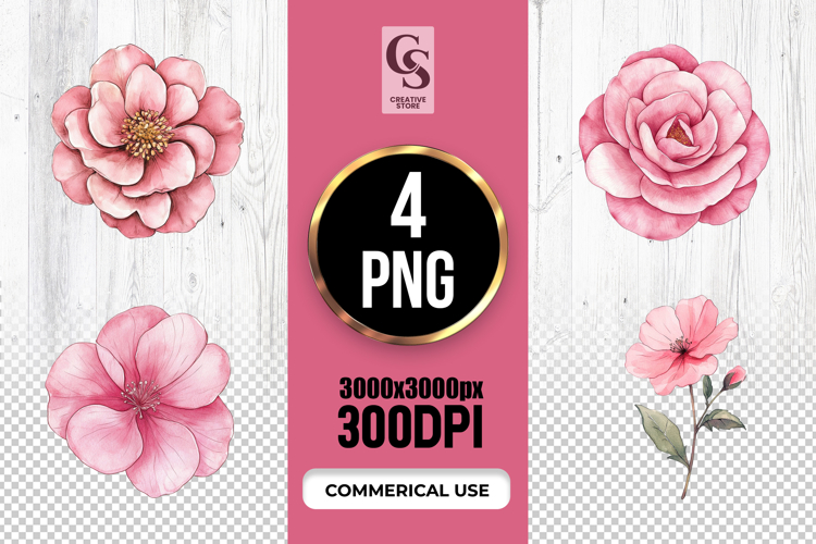 Pink Rose Clipart Image 2