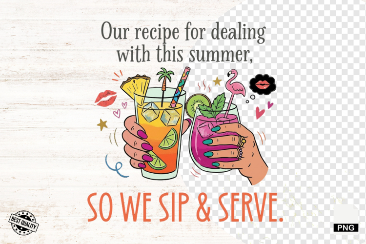 Funny Summer Drinks Png Sublimation