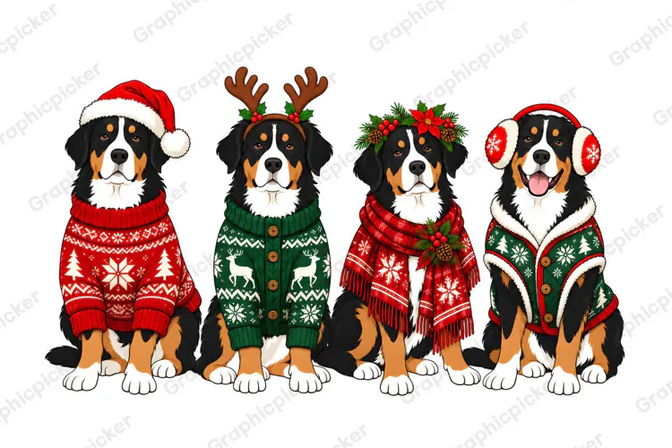 Funny Christmas Dog PNG, Christmas Sublimation, Dog PNG