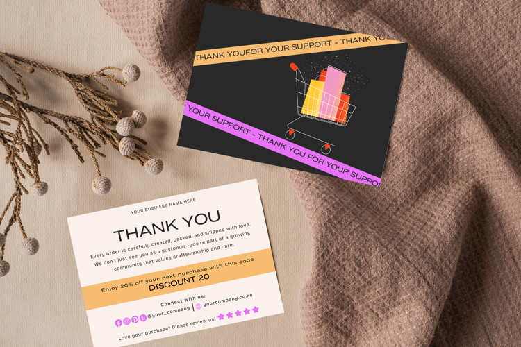 Aesthetic Thank You Card for Small Business | Minimal