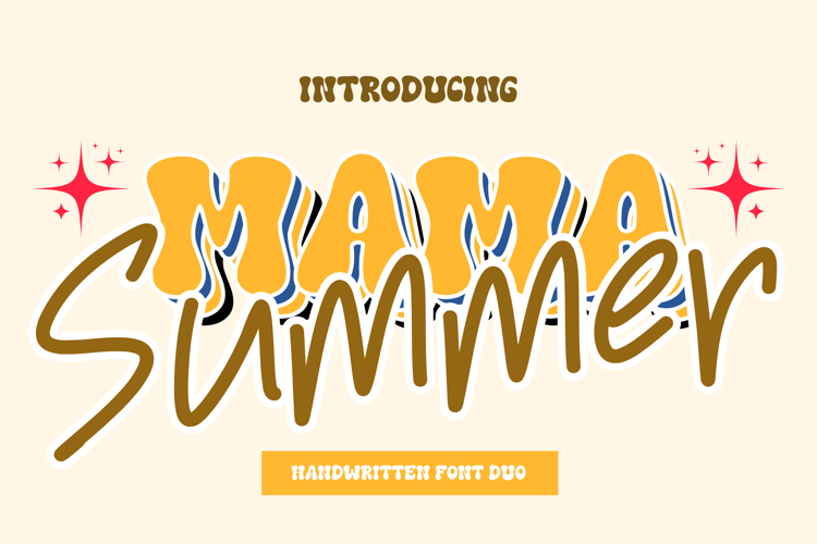 Mama Summer is a charming duo font