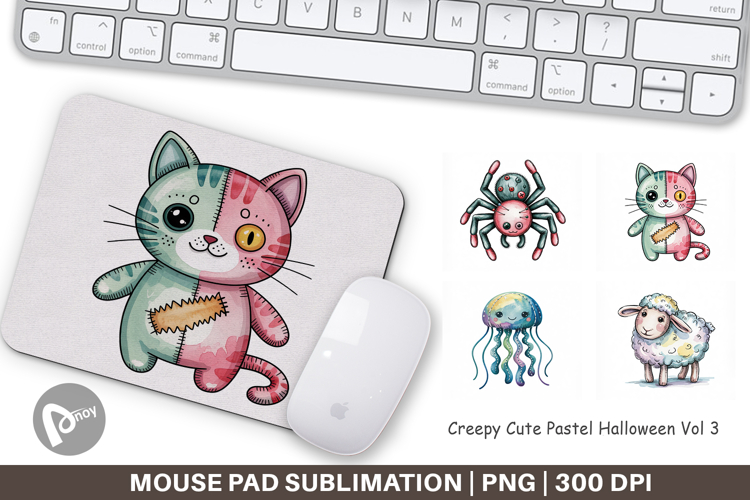 Mouse Pad Creepy Cute Pastel Halloween