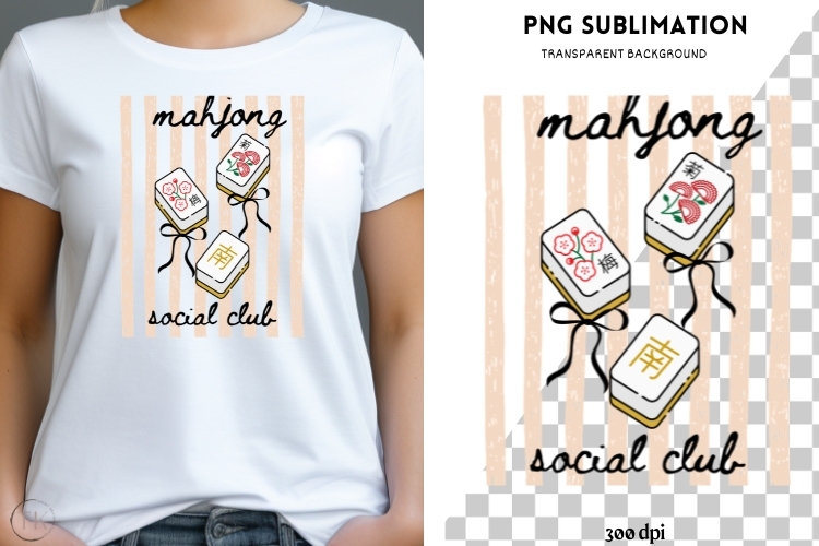 Mahjong png design for T-shirts