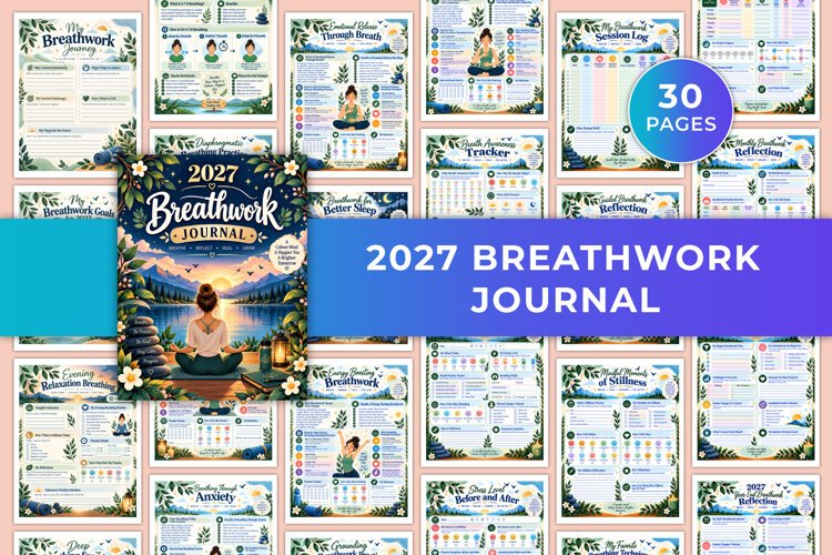 2027 Breathwork Journal Kdp interiors example image 1