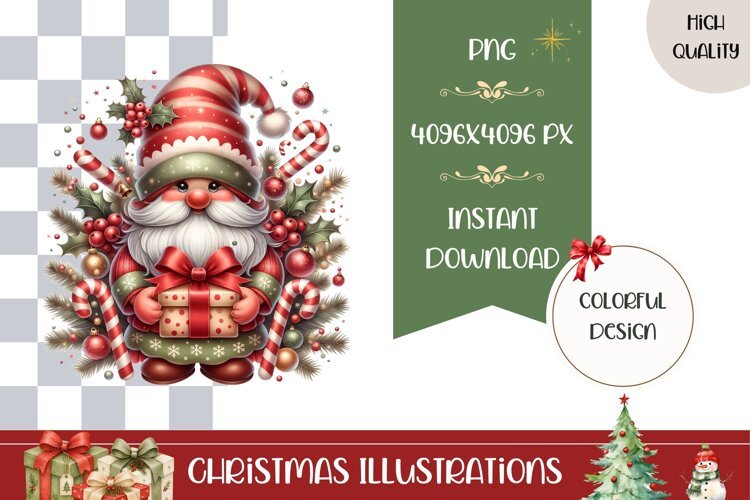 Cartoon Santa Claus Illustration, Cartoon Christmas PNG example image 1