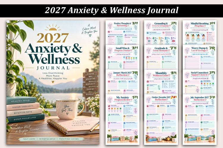 2027 Anxiety & Wellness Journal | Printable Anxiety