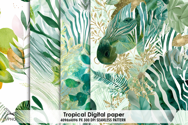 Tropical design digital paper