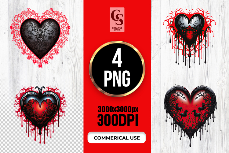 Black Heart Png Image 22