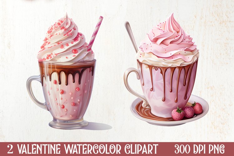 Valentine Day Coffee Clipart, Christmas Clipart