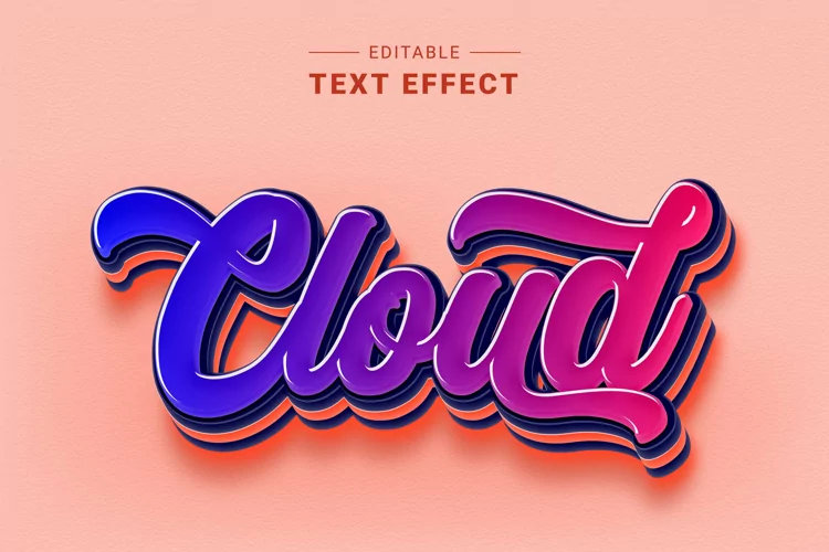 Editable Text Effect for Illustrator. Vector Graphic styles