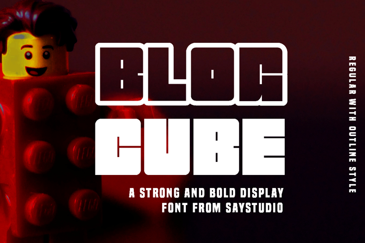 Blog Cube - Bold Strong Font