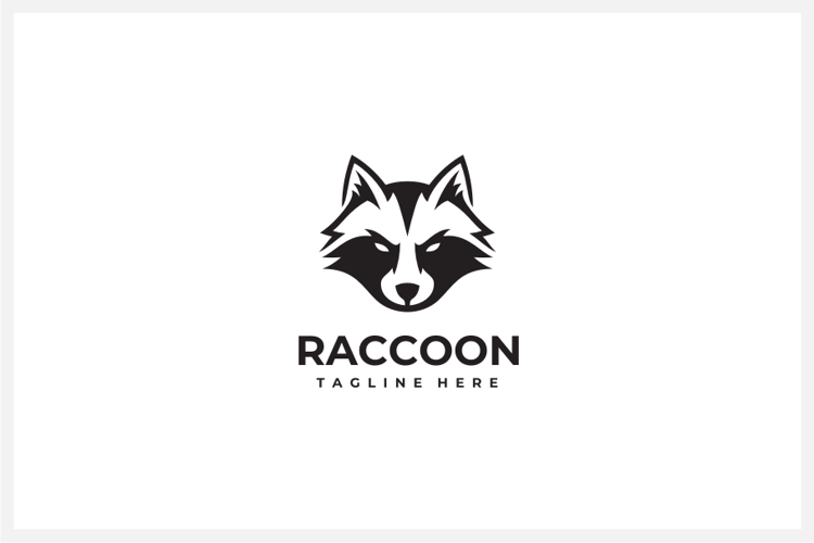 Raccoon Head Logo Design Vector Illustration
