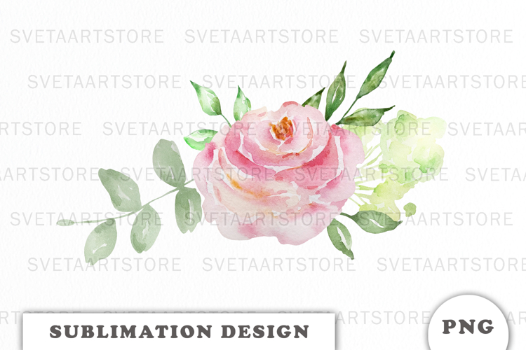 Watercolor Flowers Bouquet png
