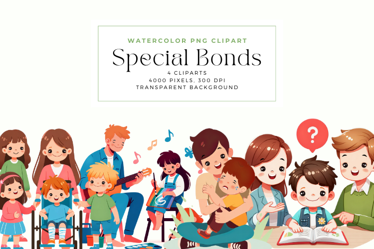 Special Bonds: Parent-Child Moments Clipart