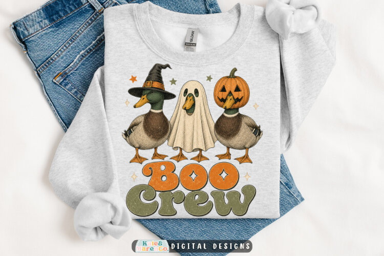 Mallard Duck Halloween PNG | Boo Crew PNG | Duck Fall PNG example image 1