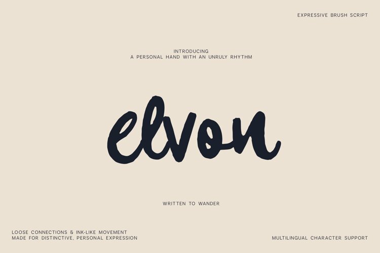 Elvon Expressive Handwritten Brush Font example image 1