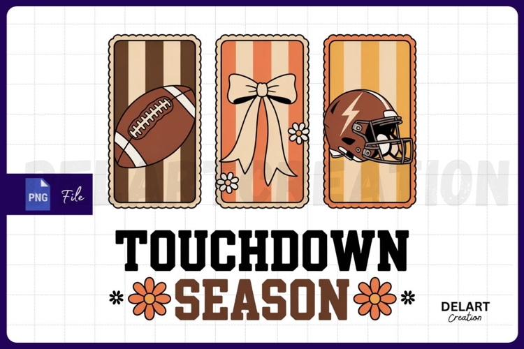 Touchdown Season Png, Fall Football PNG Design