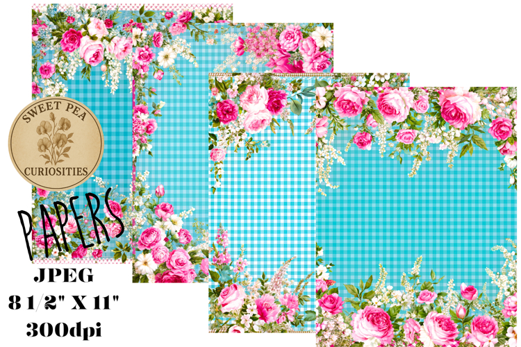 Shabby Chic, Roses, Papers, Junk Journal