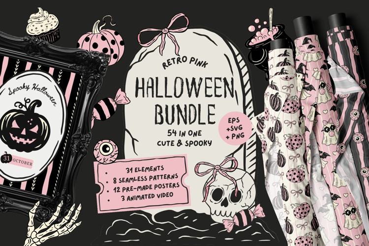 Retro Halloween Bundle - Cute & Spooky