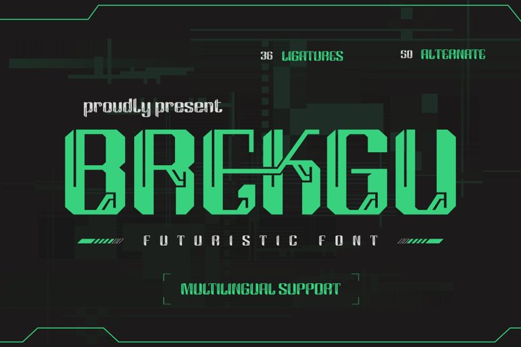 BREKGU | Futuristic Font