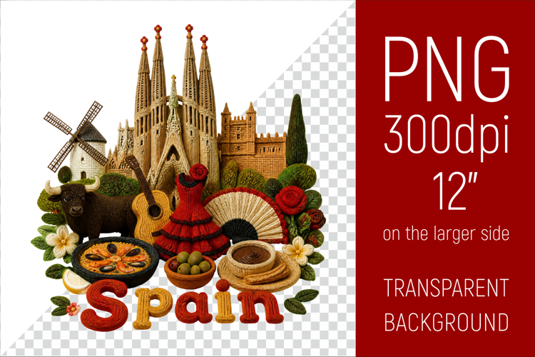 Spain Travel Landmark | National Culture Illustration