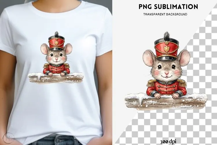 Christmas peeking character png design for T-shirts